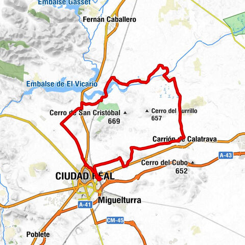 Ciudad Real central - Ciudad Real - Meson Octavio - Santuario de Nuestra Señora de la Encarnación