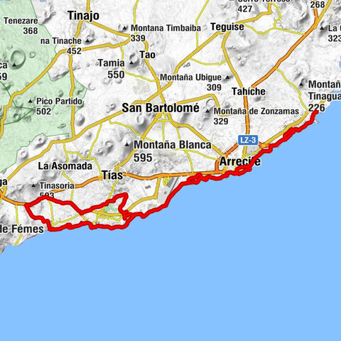 Teguise - Las Caletas - La Estrella - Arrecife