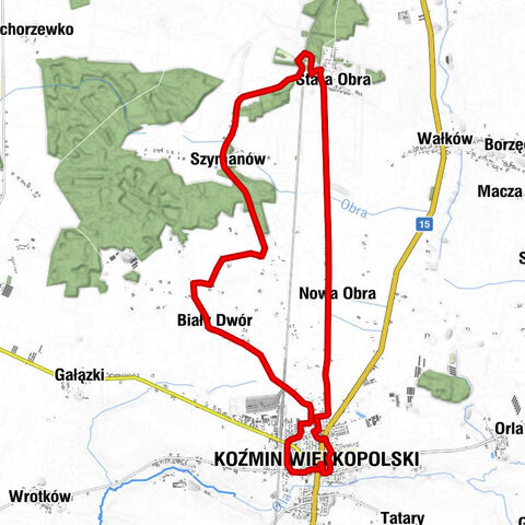 Koźmin Wielkopolski - Kościół pw. św. Stanisława - Nowa Obra - Stara Obra