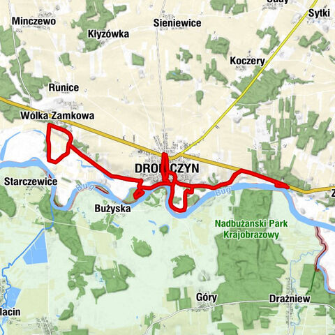 Drohiczyn - Kościół pw. Wniebowzięcia Najświętszej Marii Panny - Cerkiew pw. Świętego Mikołaja - Góra zamkowa