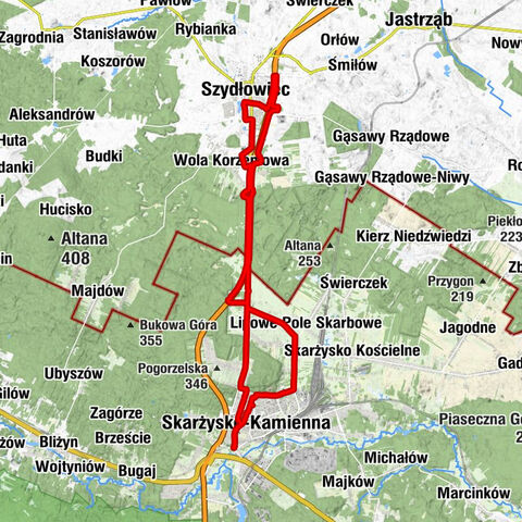 Doliska - Skarżysko-Kamienna - Szydłowiec - Góra Trzech Krzyży