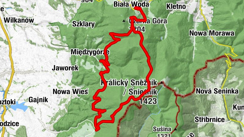 Biała Woda - Skały Nowowiejskie - Żmijowiec - Wysoczka