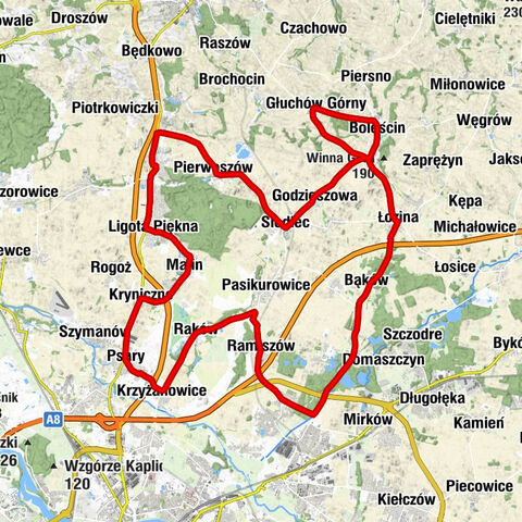 Ligota Piękna - Restauracja Oaza - Kościół Świętej Trójcy - Kościół Miłosierdzia Bożego