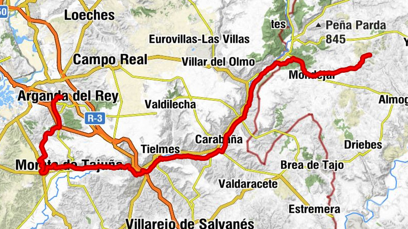 Arganda del Rey - Valdecorzas - Morata de Tajuña - Mondéjar