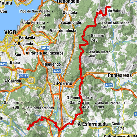 Restaurante A Lonquexa - Faro de Budiño - Capilla de San Sebastián de Sequeiros - O Pousiño