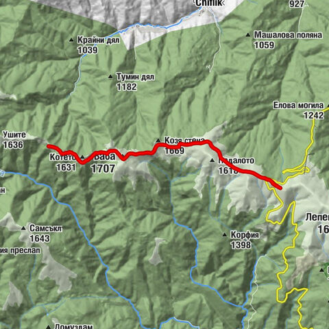 Троянски проход - Баба - Коли кон - х. Козя Стена