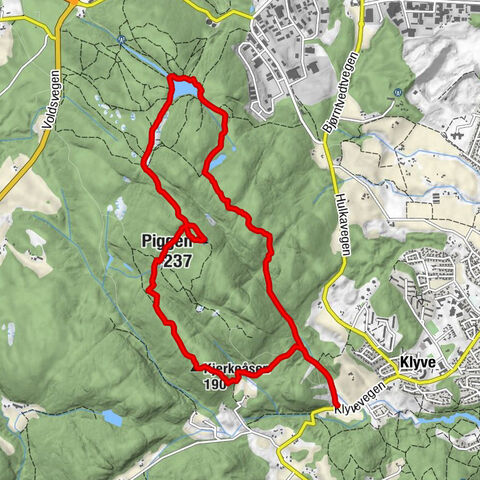 Porsgrunn - Kjerkeåsen - Piggen - Skien