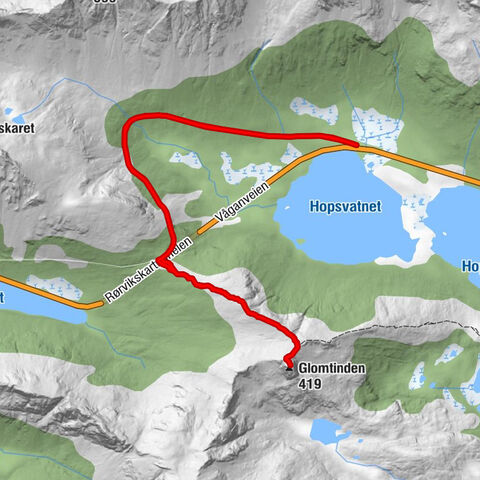 Vågan - Rørvikskaret - Glomtinden