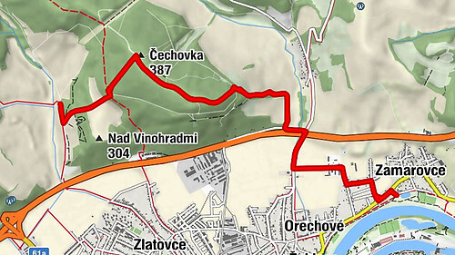 Zamarovce - Trenčín - Krive - Čechovka