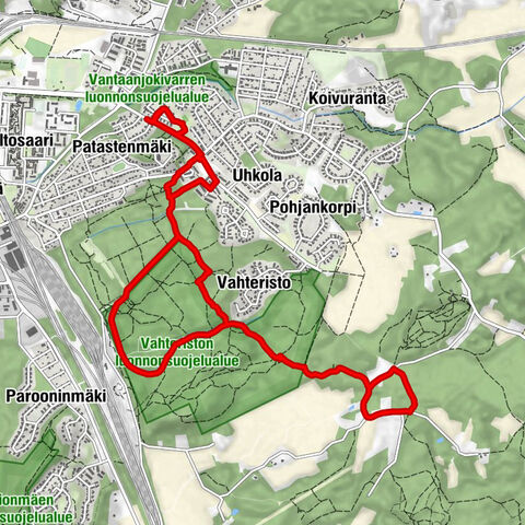 Patastenmäki - Vahteristo - Uhkola - Riihimäki