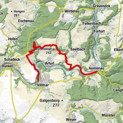 Lahnwanderweg 14th stage Aumenau – Villmar
