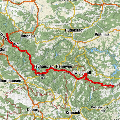 Rennsteigtour Blankenstein - Oberhof