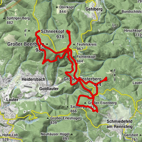 Tour 5: Von Goldlauter zu den schönsten Gipfeln