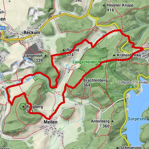 Rundwanderweg in Langscheid "Schlösser Tour"