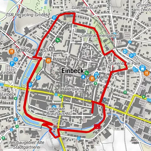 Rundweg über Einbecks Wehr-, Wall- und Parkanlagen