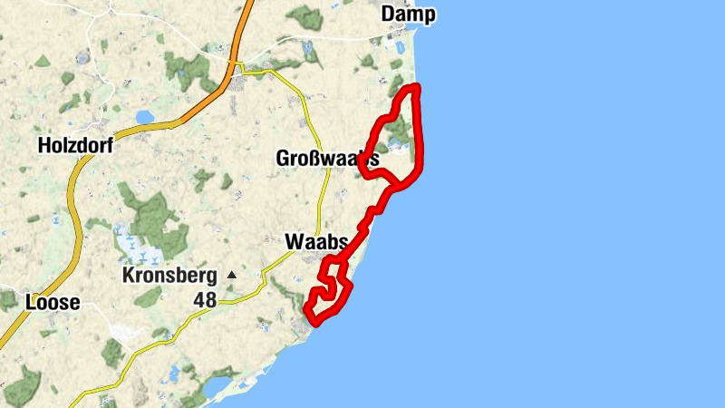 Entlang der Steilküste bei Waabs