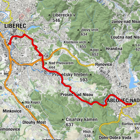 Disway Trails - barrierefreie Route Jablonec nad Nisou - Liberec