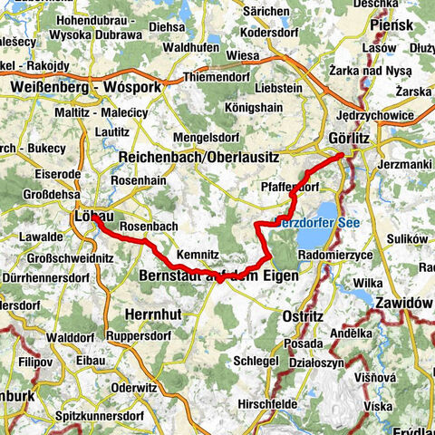 Via Sacra Radpilgerroute von Löbau nach Görlitz