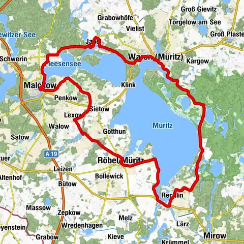 Waren/Müritz Schritt für Schritt  100 km