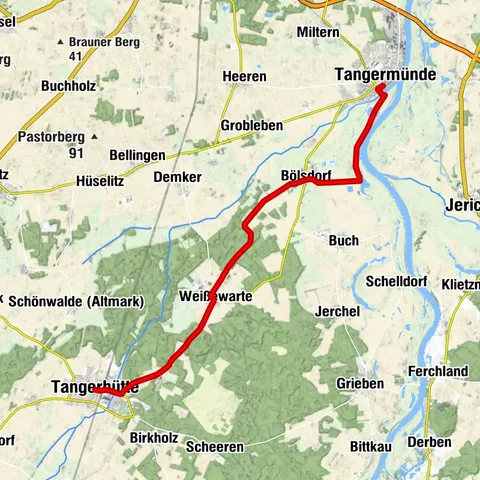 Radtour von Tangerhütte nach Tangermünde