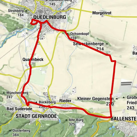 Rundfahrt Quedlinburg - Gernrode - Ballenstedt - Quedlinburg
