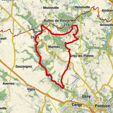 From the Viosne to the Buttes de Rosne