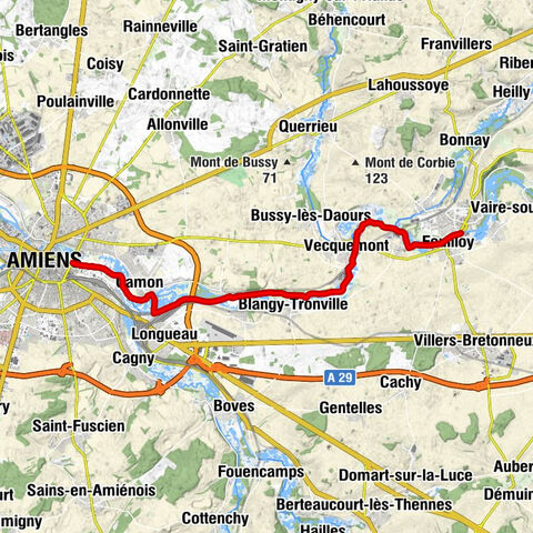 Circuit vélo – A vélo d’Amiens à Corbie…