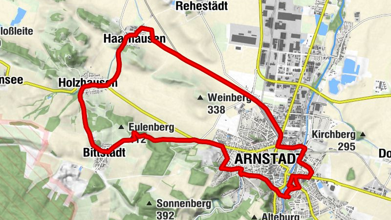 Arnstadt - Bittstadt - Holzhausen - Haarhausen