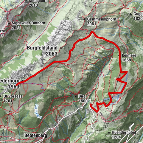 Niederhorn-Oberburgfeld-Gemmenalp Oberberg-Waldegg