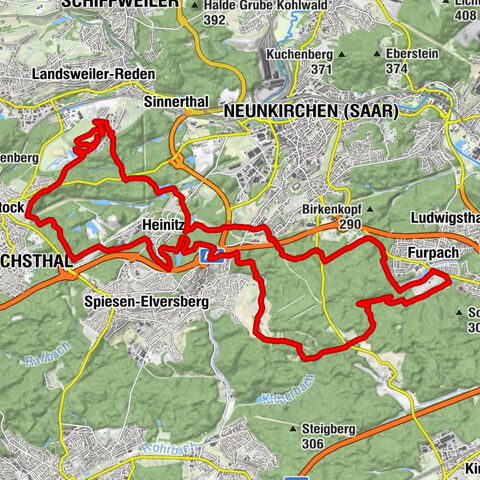 Mountain bike route 3 - Route Spoil Tip Reden