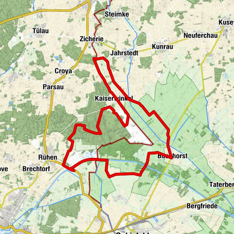 Bike route through the Drömling